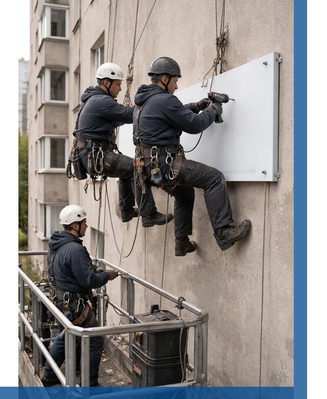 Монтаж табличек и указателей в Иркутске от 3647 р. | ВЫСОТНИК-Ркт