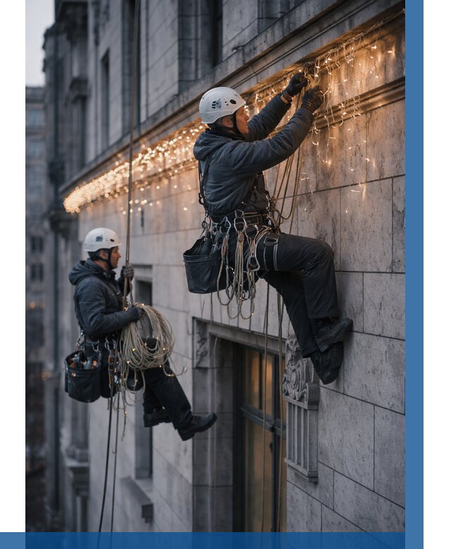 Монтаж новогодней иллюминации в Иркутске от 8856 р. | ВЫСОТНИК-Ркт