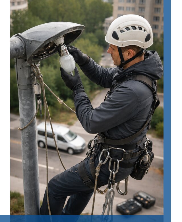 Замена ламп на высоте в Иркутске от 2605 р. | ВЫСОТНИК-Ркт