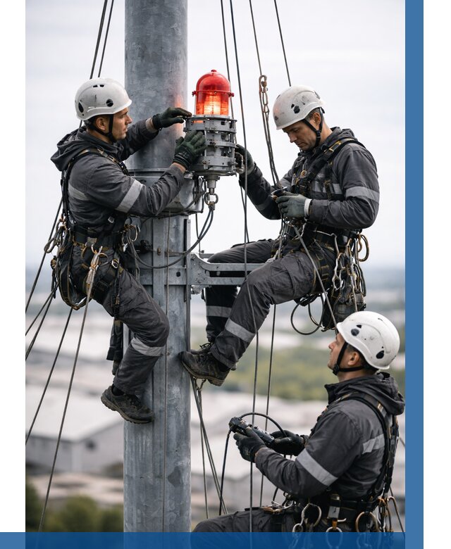 Монтаж заградительных огней в Иркутске от 8856 р. | ВЫСОТНИК-Ркт