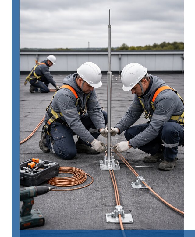 Монтаж молниезащиты на кровле в Иркутске под ключ с гарантией