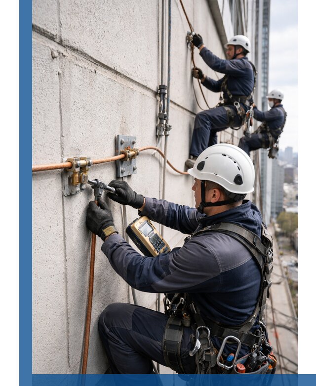 Монтаж системы заземления здания и молниезащиты в Иркутске