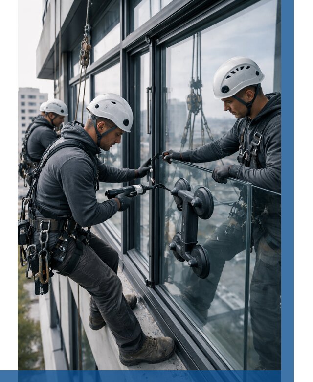 Витражное остекление зданий в Иркутске от 3647 р. | ВЫСОТНИК-Ркт