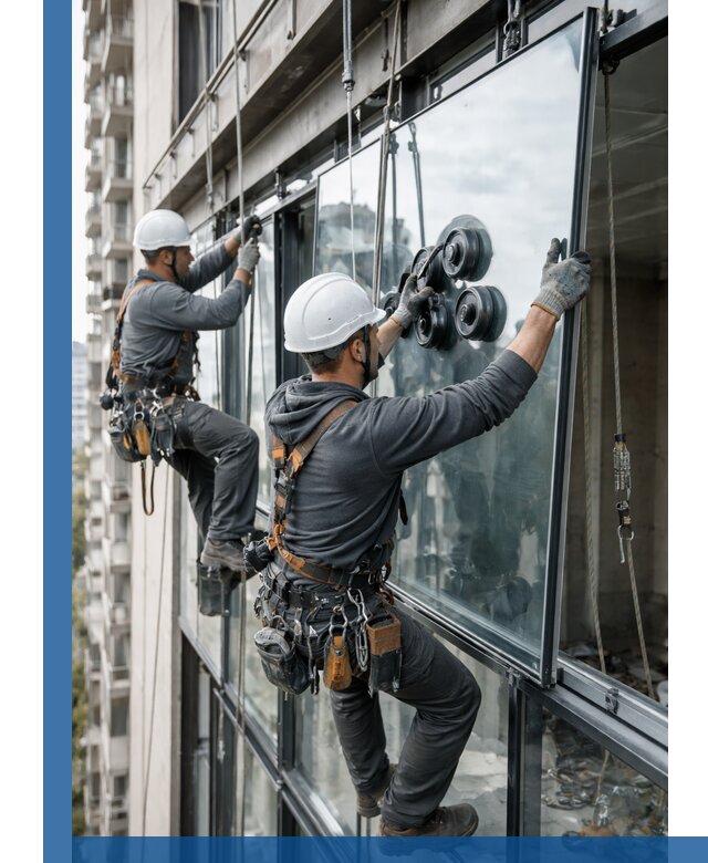 Витражное остекление фасадов и лоджий в Иркутске под ключ