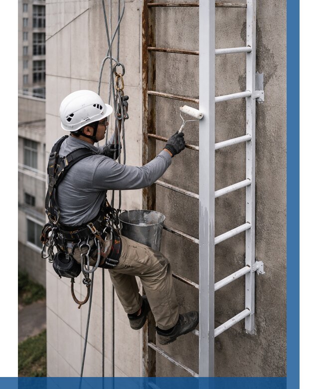 Покраска пожарных лестниц в Иркутске от 4689 р. | ВЫСОТНИК-Ркт