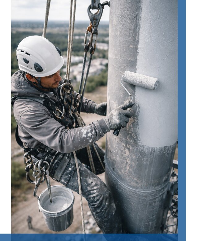 Покраска мачт связи под ключ в Иркутске от 886 р. | ВЫСОТНИК-Ркт