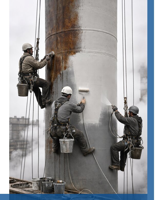 Покраска дымовых труб в Иркутске от 8856 р. | ВЫСОТНИК-Ркт