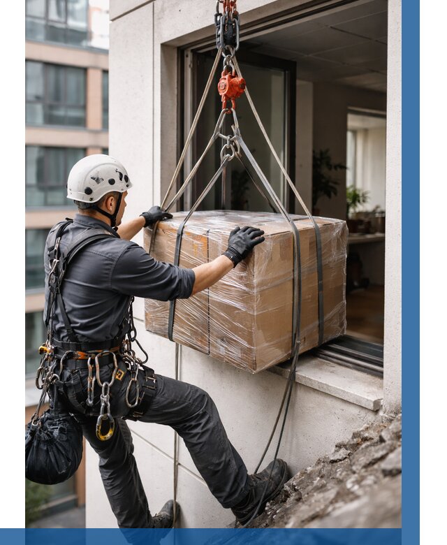 Подъем груза через окно в Иркутске от 4689 р. | ВЫСОТНИК-Ркт