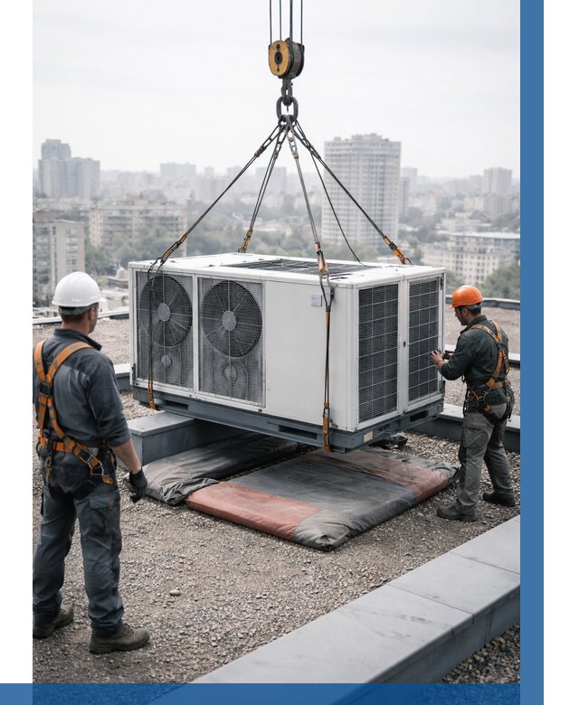 Подъем груза на крышу в Иркутске от 5210 р. | ВЫСОТНИК-Ркт заказать