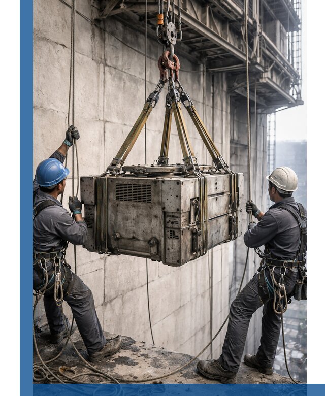 Такелажные работы на высоте, подъем и монтаж грузов в Иркутске