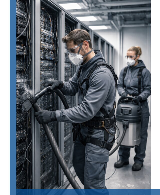 Обеспыливание серверной комнаты в Иркутске, профессиональная очистка