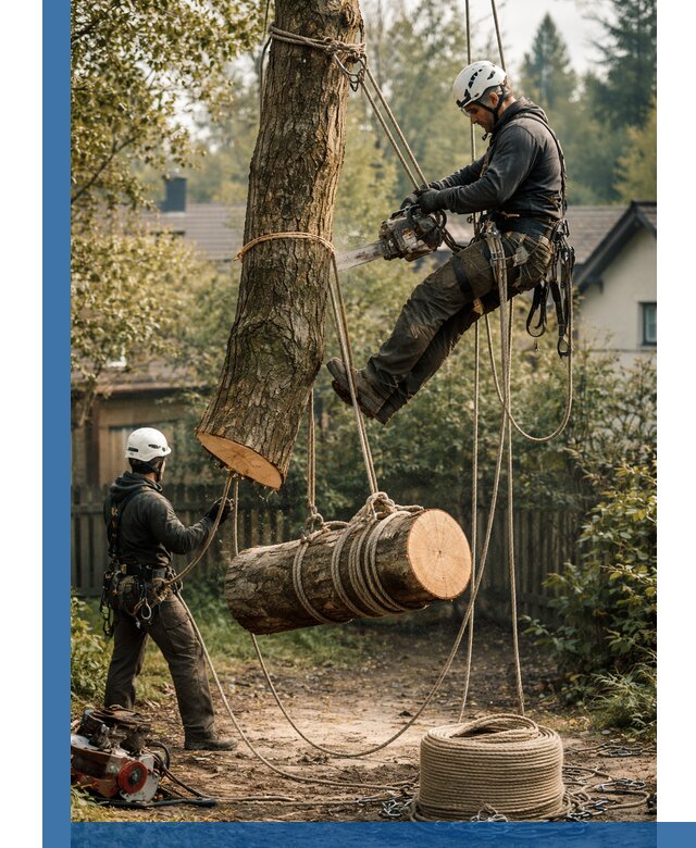 Валка деревьев частями в Иркутске, безопасно и аккуратно