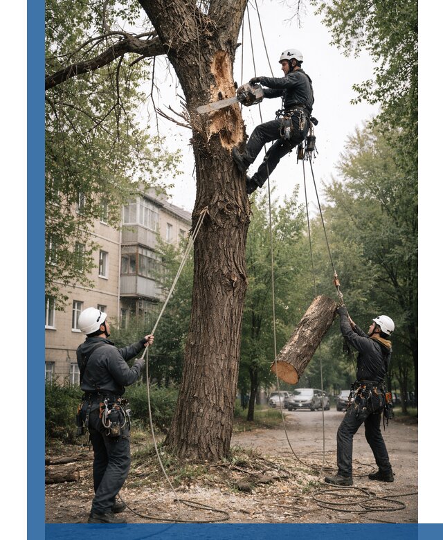Срочное удаление аварийных деревьев в Иркутске с гарантией безопасности