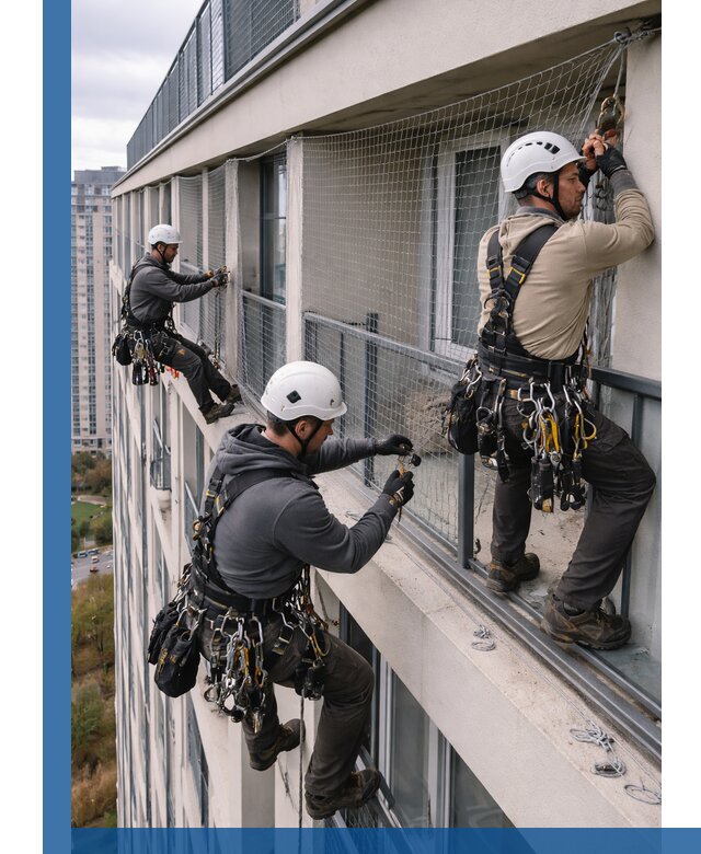 Профессиональный монтаж защитной сетки от птиц в Иркутске