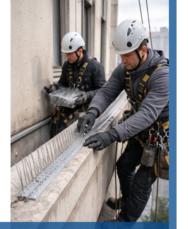 Установка шипов от птиц в Иркутске от 886 р. | ВЫСОТНИК-Ркт